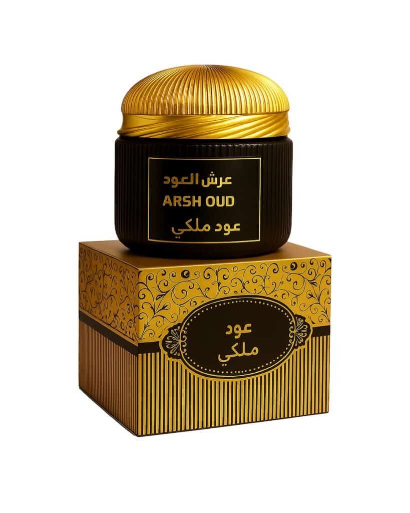 دخون عود ملكي No.1 – بخور فاخر من عرش العود | دخون سلطنة عمان | بخور عود مروكي ومسك أبيض.