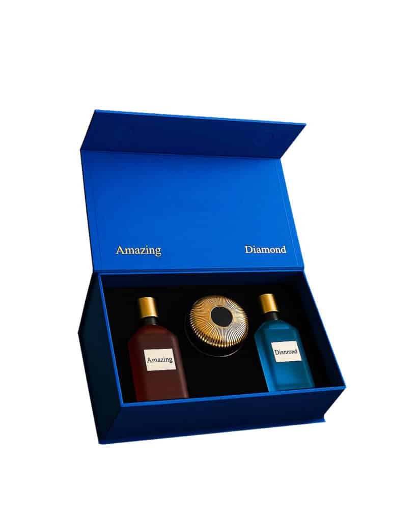 بوكس دايموند No.2 يحتوي على عطور فاخرة ودخون عماني فاخر | عطور عمانية أصلية | دخون ومبخرة ومشرشات راقية